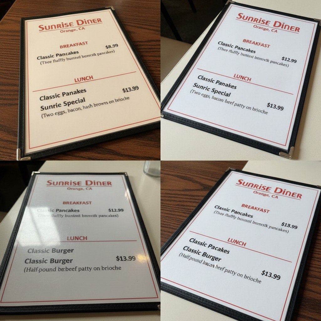 Menu photo from Chris W.